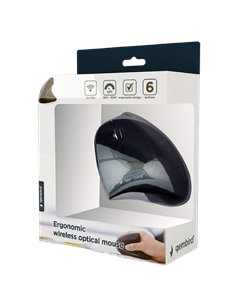 Mouse Wireless Gembird MUSW-ERGO, Negru 2
