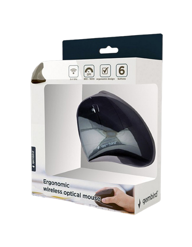 Mouse Wireless Gembird MUSW-ERGO, Negru
