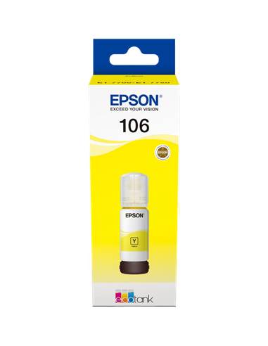 Контейнер с чернилами Epson 106 EcoTank, C13T00R440, Желтый