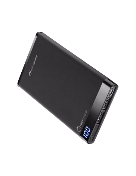 Acumulator extern Cellularline FreePower Slim 8000, 8000mAh, Negru