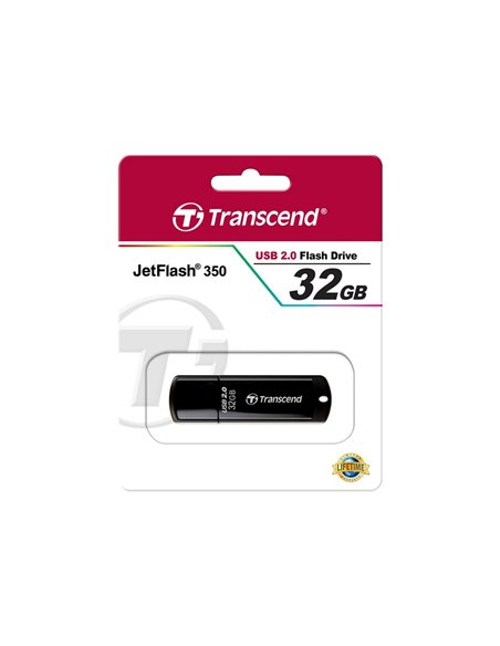 USB Flash накопитель Transcend JetFlash 350, 32Гб, Чёрный
