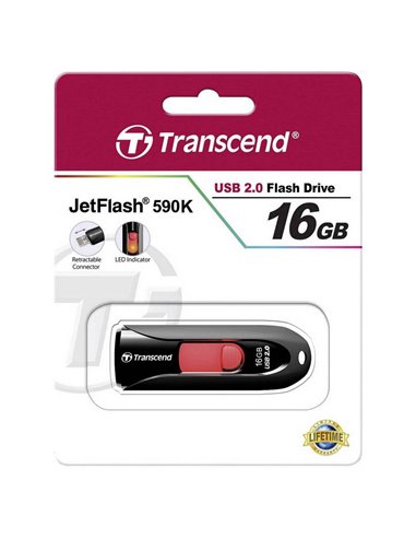 Memorie USB Transcend JetFlash 590, 16GB, Negru