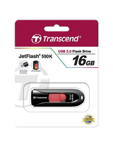 Memorie USB Transcend JetFlash 590, 16GB, Negru
