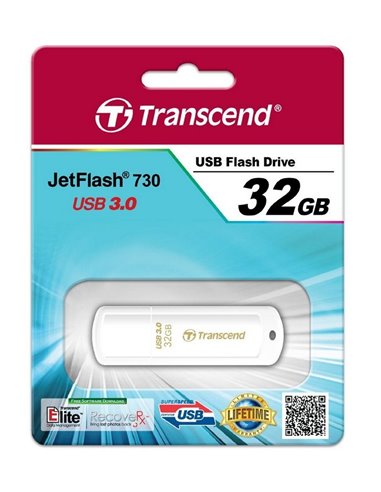 USB Flash накопитель Transcend JetFlash 730, 32Гб, Белый