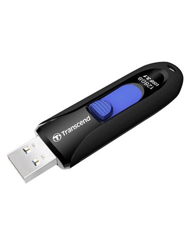 USB Flash накопитель Transcend JetFlash 790, 128Гб, Чёрный/Синий