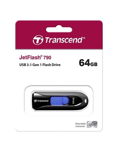 Memorie USB Transcend JetFlash 790, 64GB, Negru