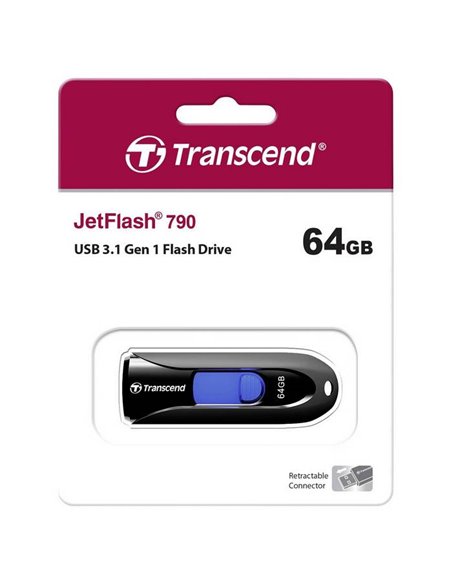Memorie USB Transcend JetFlash 790, 64GB, Negru