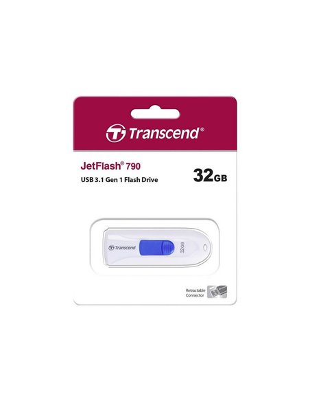 USB Flash накопитель Transcend JetFlash 790, 32Гб, Белый