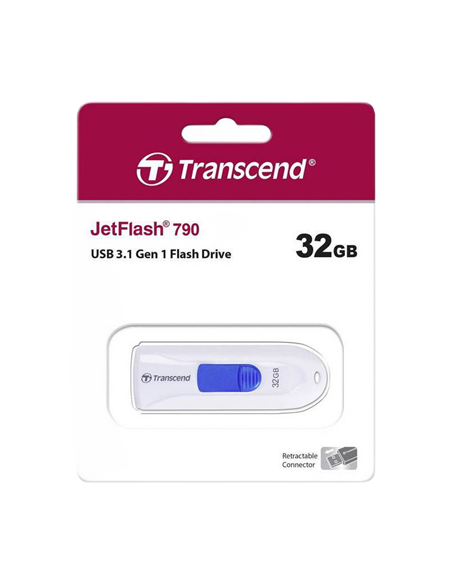 USB Flash накопитель Transcend JetFlash 790, 32Гб, Белый