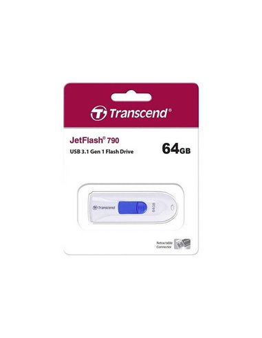 USB Flash накопитель Transcend JetFlash 790, 64Гб, Белый