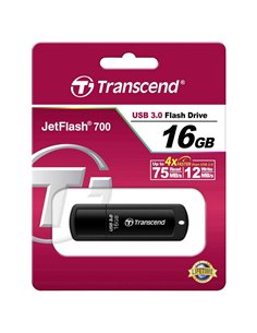 USB Flash накопитель Transcend JetFlash 700, 16Гб, Чёрный 2