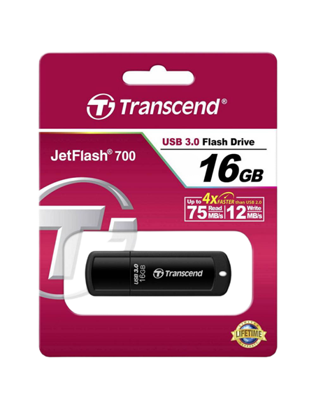 Memorie USB Transcend JetFlash 700, 16GB, Negru