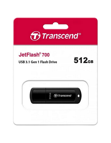 USB Flash накопитель Transcend JetFlash 700, 512Гб, Чёрный