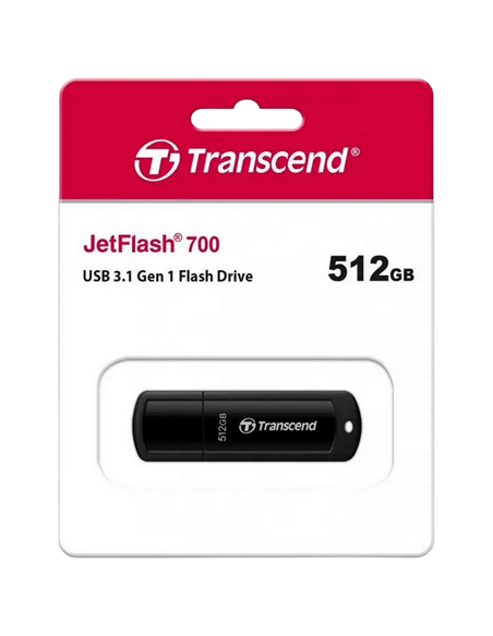 Memorie USB Transcend JetFlash 700, 512GB, Negru