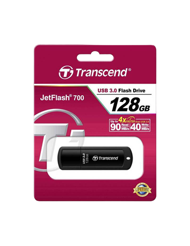 Memorie USB Transcend JetFlash 700, 128GB, Negru