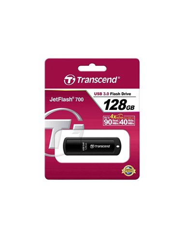 Memorie USB Transcend JetFlash 700, 128GB, Negru