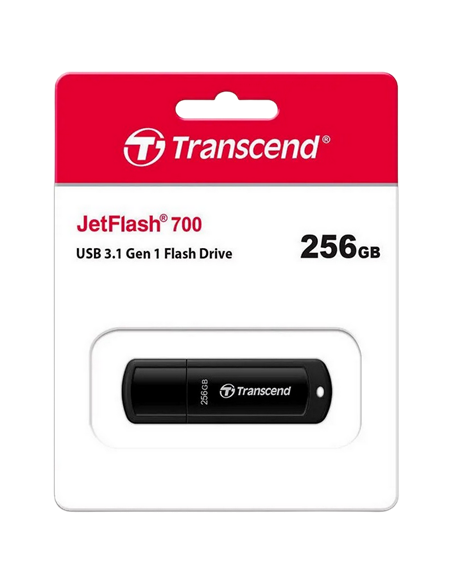USB Flash накопитель Transcend JetFlash 700, 256Гб, Чёрный