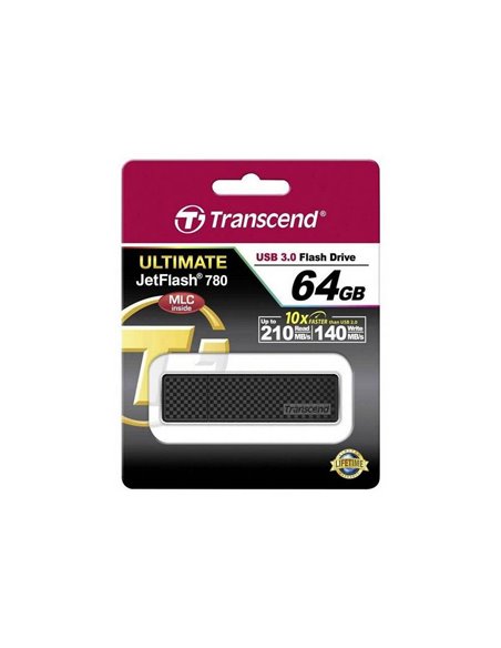 USB Flash накопитель Transcend JetFlash 780, 64Гб, Чёрный