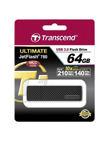 USB Flash накопитель Transcend JetFlash 780, 64Гб, Чёрный