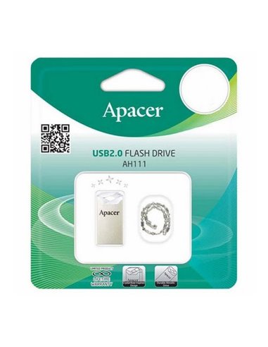 USB Flash накопитель Apacer AH111, 32Гб, Серебристый