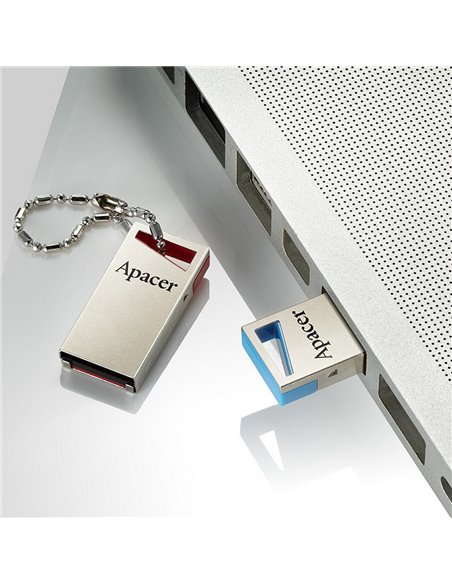 USB Flash накопитель Apacer AH155, 128Гб, Серебристый/Синий