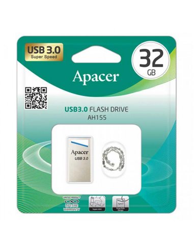 USB Flash накопитель Apacer AH155, 32Гб, Серебристый/Синий