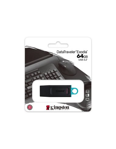 USB Flash накопитель Kingston DataTraveler Exodia, 64Гб, Черный/Синий