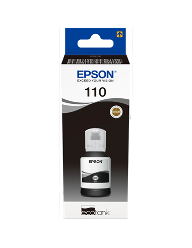 Контейнер с чернилами Epson 110 EcoTank, C13T03P14A, Черный