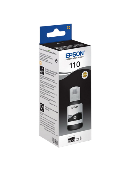Контейнер с чернилами Epson 110 EcoTank, C13T03P14A, Черный
