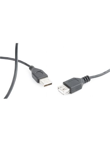 Cablu prelungitor Cablexpert CC-USB2-AMAF-75CM/300-BK, USB Type-A (M)/USB Type-A (F), 0,75m, Negru