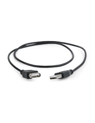 Удлинитель Cablexpert CC-USB2-AMAF-75CM/300-BK, USB Type-A (M)/USB Type-A (F), 0,75м, Чёрный