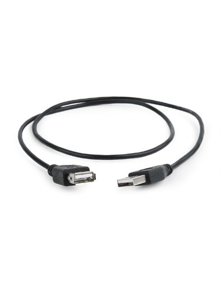 Удлинитель Cablexpert CC-USB2-AMAF-75CM/300-BK, USB Type-A (M)/USB Type-A (F), 0,75м, Чёрный