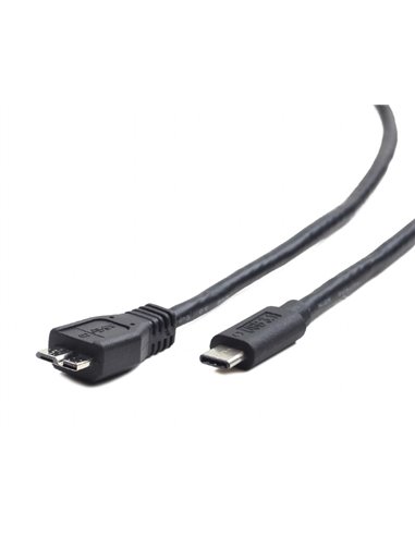 Cablu încărcare și sincronizare Cablexpert CCP-USB3-mBMCM-1M, USB Type-C/micro-USB, 1m, Negru