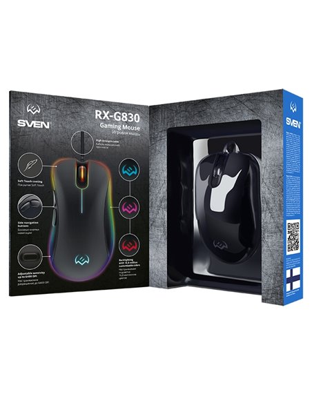 Игровая мышь SVEN RX-G830, Чёрный