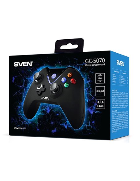 Геймпад SVEN GC-5070, Чёрный Геймпад SVEN GC-5070, Чёрный