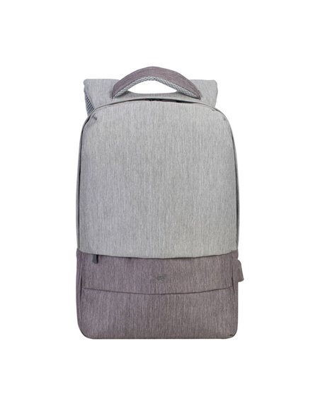 Rucsac pentru Laptop RivaCase Prater, 15.6", Poliester, Gri/Moca Rucsac pentru Laptop RivaCase Prater, 15.6", Poliester, Gri/Moca