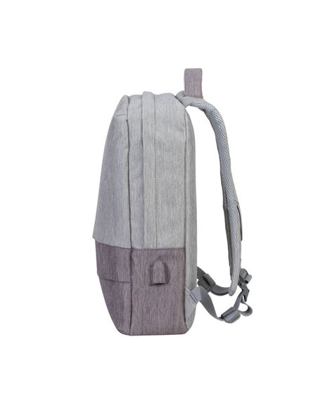 Rucsac pentru Laptop RivaCase Prater, 15.6", Poliester, Gri/Moca Rucsac pentru Laptop RivaCase Prater, 15.6", Poliester, Gri/Moca