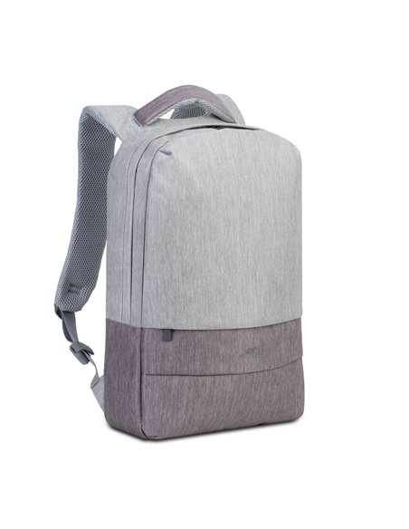 Rucsac pentru Laptop RivaCase Prater, 15.6", Poliester, Gri/Moca Rucsac pentru Laptop RivaCase Prater, 15.6", Poliester, Gri/Moca
