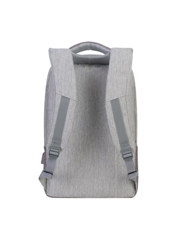 Rucsac pentru Laptop RivaCase Prater, 15.6", Poliester, Gri/Moca