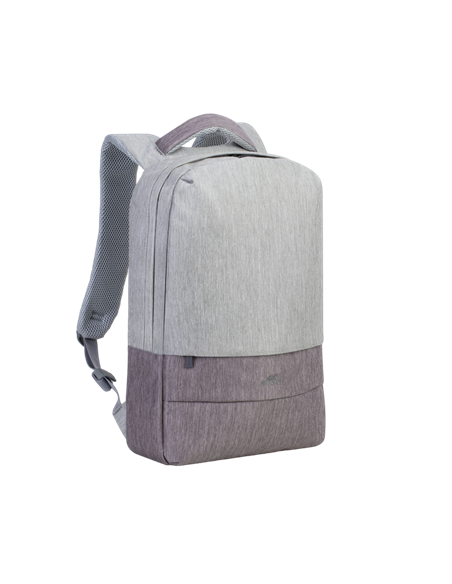 Rucsac pentru Laptop RivaCase Prater, 15.6", Poliester, Gri/Moca Rucsac pentru Laptop RivaCase Prater, 15.6", Poliester, Gri/Moca