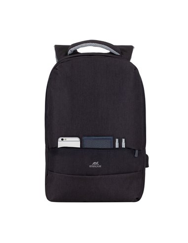 Rucsac pentru Laptop RivaCase Prater, 15.6", Poliester, Negru