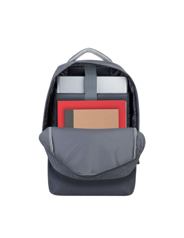 Rucsac pentru Laptop RivaCase Prater, 15.6", Poliester, Gri închis