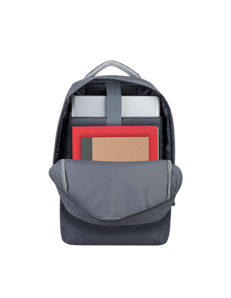 Rucsac pentru Laptop RivaCase Prater, 15.6", Poliester, Gri închis