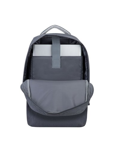 Rucsac pentru Laptop RivaCase Prater, 15.6", Poliester, Gri închis