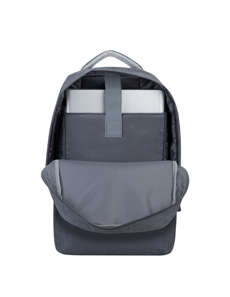 Rucsac pentru Laptop RivaCase Prater, 15.6", Poliester, Gri închis