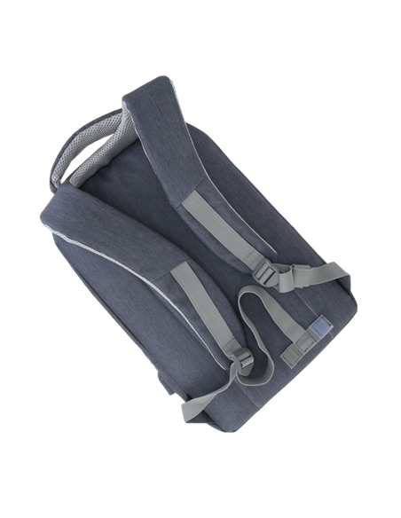 Rucsac pentru Laptop RivaCase Prater, 15.6", Poliester, Gri închis