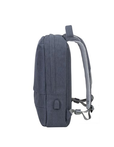 Rucsac pentru Laptop RivaCase Prater, 15.6", Poliester, Gri închis