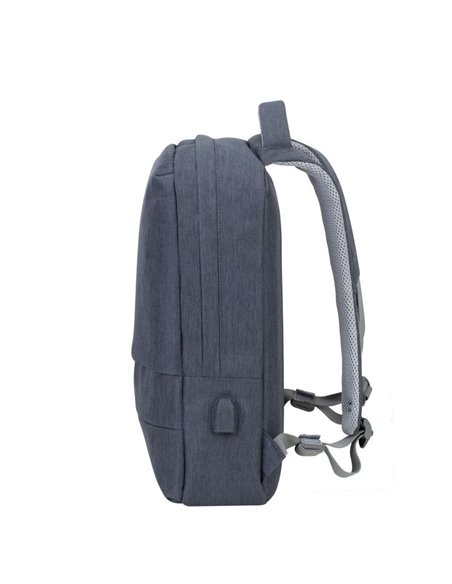 Rucsac pentru Laptop RivaCase Prater, 15.6", Poliester, Gri închis