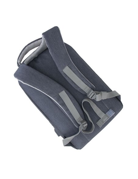 Rucsac pentru Laptop RivaCase Prater, 15.6", Poliester, Gri închis