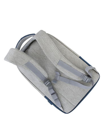 Rucsac pentru Laptop RivaCase Prater, 15.6", Poliester, Gri/Albastru